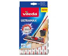 Vileda Ultra max Bodenwischer, Polyester, weiß/rot, 46 x 14,1 x 1,5 cm