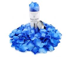 (Getrennt, Desodoriert) Künstliche gefälschte Rosenblätter für Romantische Nacht, Hochzeit, Event, Party, Dekoration, in loser Schüttung (1000 Count, Blau Verlaufend)