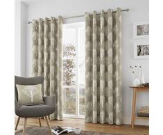 Fusion Vorhang Woodland Trees mit Ösen, 1 Paar, Baumwolle, Natur, 66 x 90 (168 x 229 cm)