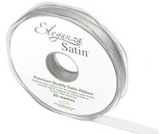 Eleganza 10 mm x 20 m Satinband doppelseitig, Silber