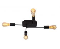 Lucide LESTER - Deckenleuchte - E27 - Schwarz