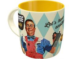 Nostalgic-Art Tasse, Keramik, Say it 50s - Coffee is ready, 8.5 x 13 x 9 cm