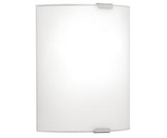 EGLO Deckenleuchte GRAFIK aus Stahl mit satiniertem Glas, 60 W, silber