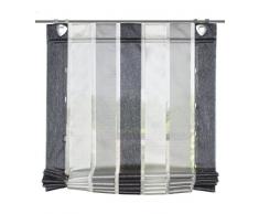 Home Fashion BÄNDCHENROLLO LÄNGSSTREIFEN, Stoff, anthrazit, 130 x 60 cm