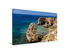 CALVENDO Premium Textil-Leinwand 90 cm x 60 cm quer, EIN Motiv aus dem Kalender Portugals Süden - Die Algarve | Wandbild, Bild auf Keilrahmen, Fertigbild auf echter Leinwand, Leinwanddruck Orte Orte