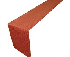 Parfair Dessin Jute-Baumwolle Tischläufer aus hochdichtem Jute-Baumwolle Bed Runner 180x50 cm Orange