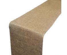Parfair Dessin Jute-Baumwolle Tischläufer aus hochdichtem Jute-Baumwolle Bed Runner 180x50 cm natur