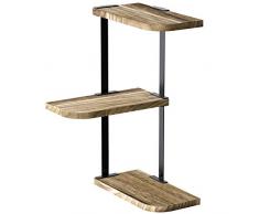 Love-KANKEI Eckregal in 3 Etagen Schwarz