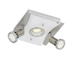 Briloner Leuchten Deckenleuchte, LED Lampe, Deckenlampe, LED Strahler, Spots, Wohnzimmerlampe, Deckenstrahler, Deckenleuchte Wohnzimmer, Deckenspot, Deckenbeleuchtung, schwenk- und drehbar
