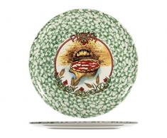Home 831829 Pizzateller, Keramik, verziert, 33 cm, 6 Stück