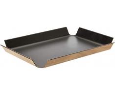 Continenta Rutschfestes Tablett schwarz, Metallic