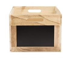 Securit Holzbox/Tablecaddy mit KreidetafelflÃ¤chen, circa 21 x 35 x 28, 3 cm GroÃ, aus Paulownia Holz, zum leichten Selbstaufbau, zur Aufbewahrung und Dekoration