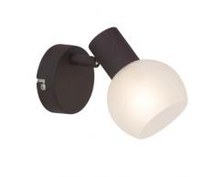 Brilliant Gabon Wandspot, 1x E14 max. 40W, braun/weiß-alabaster 12910/20