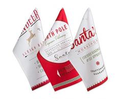 DII Dekoratives Geschirrtuch aus 100% Baumwolle, maschinenwaschbar, für den täglichen Gebrauch in der Küche geeignet, sehr saugfähig, aus Jacquard 3-teiliges Set North Pole