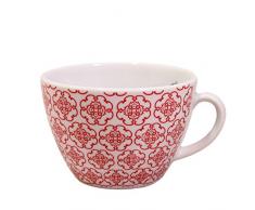 Feinkost Käfer GmbH 104910 Geschirr, Porzellan, Weiß/Rot, 12 x 12 x 7.5 cm, 1 Einheit