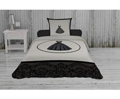 Soleil docre Anais Bettwäsche, Baumwolle, Grau, x cm, Baumwolle, grau, 140 x 200 cm