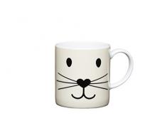 Kitchen Craft Cat Face Kaffeetasse, Porzellan, Mehrfarbig, 7Â x 4Â x 7Â cm