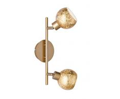 WOFI Deckenspot, Glas, G9, 56 W, Goldfarbig, 32.5 x 11 x 19.5 cm
