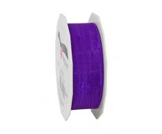 Präsent - SHEER Organzaband - violett - 25-m-Rolle 25 mm
