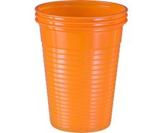 wellsamed 100721 Einwegbecher Mundspülbecher Plastikbecher Trinkbecher Becher Kunststoff 180 ml orange, 3000 Stück