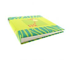 Goldbuch Kinderalbum, Safari Giraffe, 30 x 31 cm, 60 weiße Seiten mit Pergamin-Trennblättern, Kunstdruck laminiert, Grün/Gelb, 27037