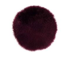 Gözze Stuhlkissen aus Schaffell, ø 38 cm, Brombeere, 40149-42-3838