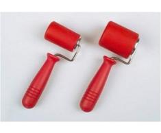 Kaiser Kaiserflex Red Teigausroller konisch, Ø 5,5 cm, Teigrolle, Silikon mit Metallkern, ergonomische Griffe, hitzebeständig bis 200°C, rot