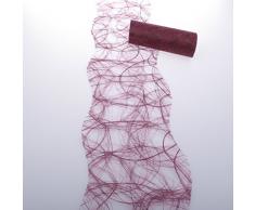 Deko AS GmbH Sizoweb Tischband Wellenschnitt Bordeaux ca. 12,5 cm Rolle 25 Meter 64W 011-R