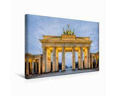 Calvendo Premium Textil-Leinwand 45 cm x 30 cm Quer Brandenburger Tor Berlin | Wandbild, Bild auf Keilrahmen, Fertigbild auf Echter Leinwand, Leinwanddruck