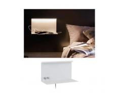 Paulmann 78919 LED Wandleuchte Jarina mit Ablage incl. 1x4,5 / 1x1,6 Watt dimmbar Wand-Leselampe Weiß Leseleuchte Metall Wandlampe 3000 K, 4.5 W