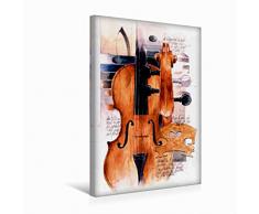 Premium Textil-Leinwand 30 cm x 45 cm hoch Violin | Wandbild, Bild auf Keilrahmen, Fertigbild auf echter Leinwand, Leinwanddruck