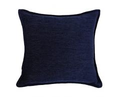McAlister Textiles Plain Chenille | Kissenbezug für Sofa, Couch in Marineblau | 65 x 65cm | Samt flauschig in 10 Farben erhältlich | einfarbige Uni Deko Kissenhülle