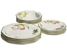 Churchill 4969109 Geschirrset, viktorianisches Orchard, 29 x 19 x 30 cm, Weiß, 18-teilig