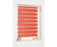 K-home Klemmfix Doppelrollo Andorra ohne Bohren Apricot 70 x 200 cm (B x L)