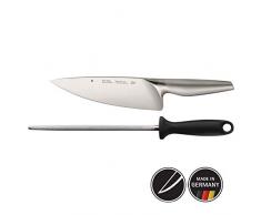 WMF Chefs Edition Messerset, 2-teilig, Spezialklingenstahl, 1 Messer geschmiedet, 1 Wetzstahl, Holzkassette, Küchenmesser