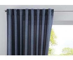 Vorhang Verdeckte Schlaufen Cationic »JENA« HxB 250x140 cm Saphir Blau Blickdicht Leinen Optik Gardine Meliert Gardinenband mit Raffhalter, 2019037