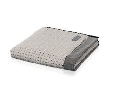 möve Eden Saunatuch Piquée Struktur mit Schlauchsaum 80 x 200 cm aus 80 % Baumwolle / 20 % Leinen, nature / black