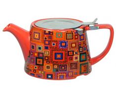 Kitchen Craft London Pottery Company Kaffe Fassett oval-Filter Keramik-Ei Teekanne, 800 ml (28 FL OZ) – Jewel Squares