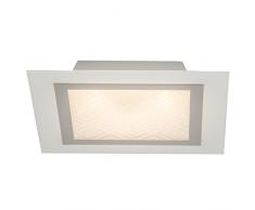 Brilliant Rolanda Wand und Deckenleuchte, LED integriert, 1x 10 W, 750lm, 3000K, Metall Glas, chrom/weiß G94222/75