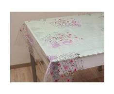 Soleil docre Tischdecke rechteckig Romance PVC transparent 140 x 240 cm