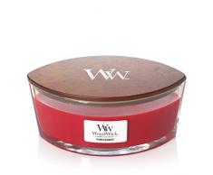 Ellipsenförmige WoodWick Duftkerze mit knisterndem Docht, Pomegranate, bis zu 50 Stunden Brenndauer