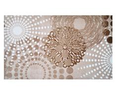 LifeStyle-Mat 100918 Punkte, rutschfeste und waschbare FuÃmatte, ideal für den Eingang, die Garderobe oder Küche, 67 x 110 cm, beige / weiÃ