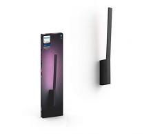 Philips Hue White & Col. Amb. LED Wandleuchte Liane, schwarz, dimmbar, 16 Mio. Farben, steuerbar via App, kompatibel mit Amazon Alexa (Echo, Echo Dot)