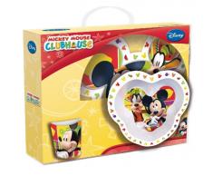 Joy Toy 736095 - Disney Mickey Mouse 3-teilig Set, aus Melamin: 2 Teller und 1 Tasse, in Geschenkpackung