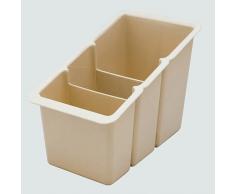 Delfinware Abtropfgestell Kunststoff Besteck Box, cremefarben