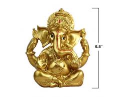 Hindu Gott Statue Ganesha Figur Indien Buddha Ganesha 12 L X 7 W X 16 H cm (6.3 inch High) Gold