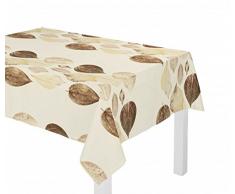 Wirth Tischdecke Marek-DO mit Kuvertsaum Polyester Braun 130 x 190 cm