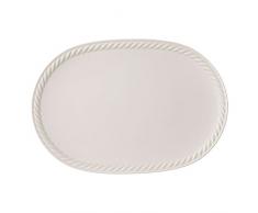 Villeroy & Boch Montauk Servierplatte, 43x30 cm, Premium Porzellan, Weiß