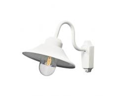 Konstsmide Vega 556-250 Wandleuchte B: 29,5cm T: 44cm H: 30cm / 1x60W / IP23 / lackiertes Aluminium / weiß