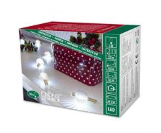 Konstsmide 3169-803 LED Dekolichterkette goldende Metallbälle / für Innen (IP20) / Batteriebetrieben: 3xAA 1.5V (exkl.) / 20 kalt weiße Dioden / transparentes Kabel